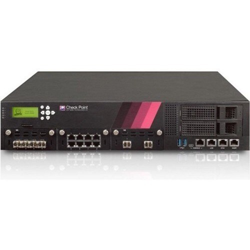 Check Point 15400 Appliance - 11 Port - 10/100/1000Base-T, 10GBase-SR - Gigabit Ethernet - AES (128-bit) - 11 x RJ-45 - 6 Total Expansion Slots - 2U - - CPAP-SG15400-NGTX-LCM