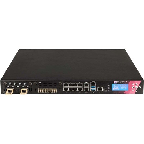 Check Point 5900 Security Gateway - 10 Port - 1000Base-T - Gigabit Ethernet - AES (128-bit) - 8 x RJ-45 - 6 Total Expansion Slots - 1 Year - CPAP-SG5900-NGTX-HPP-SSD