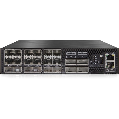 NVIDIA MSN2010-CB2F Spectrum 25GbE/100GbE 1U Open Ethernet Switch - Manageable - 25 Gigabit Ethernet, 100 Gigabit Ethernet - 25GBase-X, 100GBase-X - 3 Layer Supported - Modular - Optical - MSN2010-CB2F