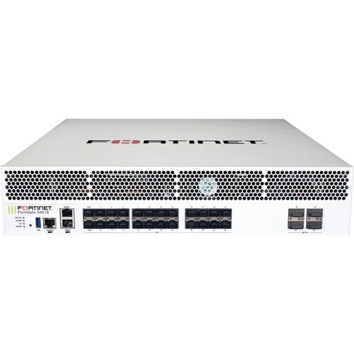 Fortinet FortiGate 3400E Network Security/Firewall Appliance - 1000Base-X, 10GBase-X, 100GBase-X, 40GBase-X - 100 Gigabit Ethernet - AES (256-bit), SHA-256 - 28 Total Expansion Slots - 2U - Rack-mountable - FG-3400E-BDL-950-36