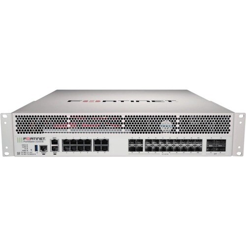 Fortinet FortiGate FG-2201E Network Security/Firewall Appliance - 14 Port - 1000Base-T, 40GBase-X, 10GBase-X - 40 Gigabit Ethernet - 12 x RJ-45 - 24 Total Expansion Slots - 2U - FG-2201E-BDL-950-36