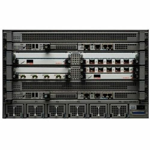 Cisco 1001-HX Router - Management Port - 16 SFP (mini-GBIC) Slots - 8 GB - 10 Gigabit Ethernet - 1U - Rack-mountable - 90 Day ASR1001-HX-DNA - ASR1001-HX-DNA