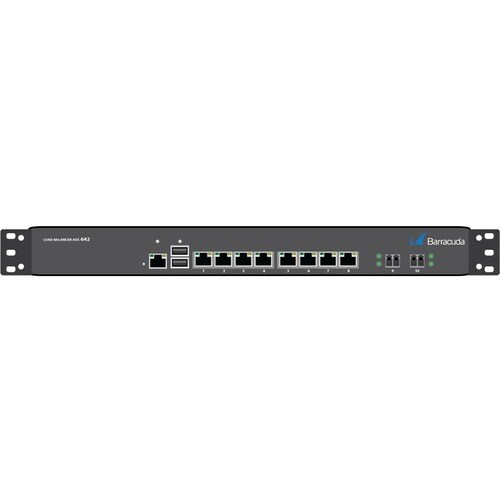 Barracuda Load Balancer ADC - 8 RJ-45 - 10 Gigabit Ethernet - 10 Gbit/s Throughput - 2 x Expansion Slots - Manageable - 1U High - Rack-mountable BBF642A - BBF642A