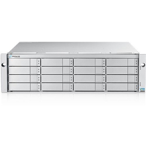 Promise Vess J3600SD Drive Enclosure - 12Gb/s SAS Host Interface - 3U Rack-mountable - 16 x HDD Supported - 16 x Total Bay - 16 x 3.5" Bay - J3600SDQS8