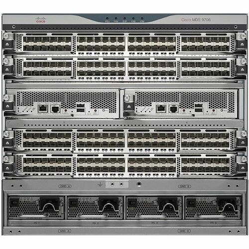 Cisco MDS 9706 V2 Multilayer Director SAN Switch Chassis - 6 x Total Expansion Slots - Rack-mountable - 9U - Redundant Power Supply - DS-C9706-V2K9
