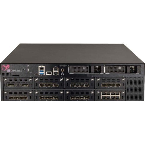 Check Point Quantum 28000 Security Gateway - 10 Port - 10/100/1000Base-T, 1000Base-F, 10GBase-F, 40GBase-X - 40 Gigabit Ethernet - AES (128-bit) - 10 x RJ-45 - 8 Total - CPAP-SG28000-SNBT