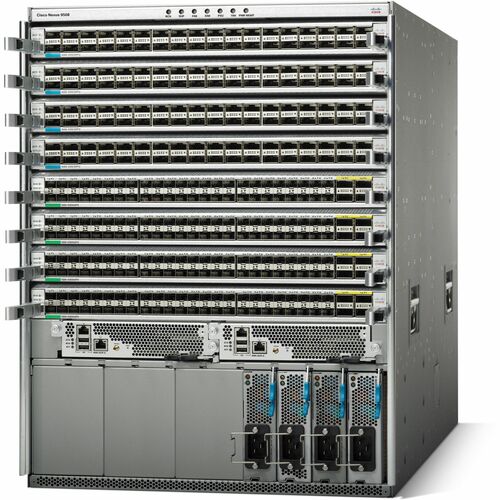 Cisco Nexus 9508 Switch Chassis - Manageable - 40 Gigabit Ethernet - 40GBase-X - 3 Layer Supported - Modular - 13U - Rack-mountable - 1 Year Limited Warranty - N9K-C9508-B3-G