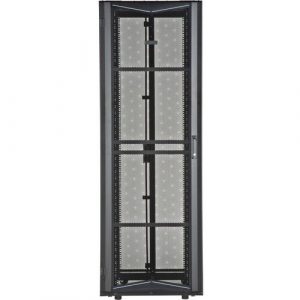 Panduit FlexFusion Cabinet - For Patch Panel, LAN Switch, Server, PDU - 48U Rack Height x 19" Rack Width - Floor Standing - Jet Black - Steel - - XG84822BS0005