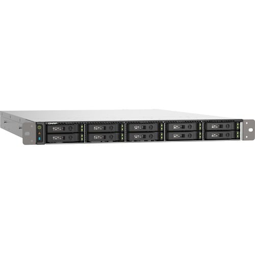 QNAP 10BAY 1U FLASH NAS U.2/U.3 NVME GEN 4 X 4 SATA 6GBPS BAYS AMD TS-H1090FU-7302P-128G-US