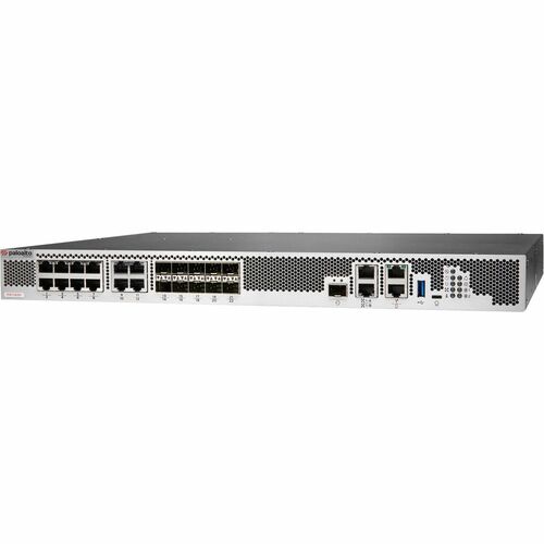 Strata PA-1420 Network Security/Firewall Appliance - 12 Port - 10GBase-X, 1000Base-X, 5GBase-T, 10/100/1000Base-T - 10 Gigabit Ethernet - 9.90 Gbit/s Firewall Throughput - 3DES, AES (128-bit), AES (192-bit), - PAN-PA-1420-NFR