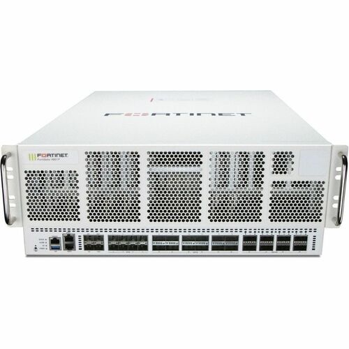 Fortinet FortiGate 4801F Network Security/Firewall Appliance - Intrusion Prevention - 100GBase-X, 40GBase-X, 10GBase-X - 400 Gigabit Ethernet - 3100 Gbit/s Firewall Throughput - AES (256-bit), SHA-256, SSL, TLS - FG-4801F-BDL-950-60
