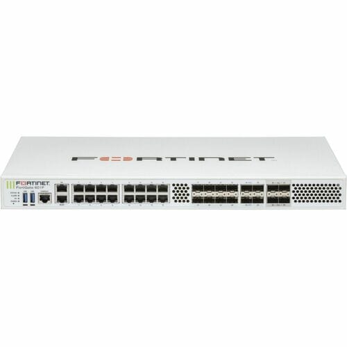 Fortinet FortiGate FG-601F Network Security/Firewall Appliance - 17 Port - 1000Base-X, 10GBase-X, 1000Base-T - 25 Gigabit Ethernet - 139 Gbit/s Firewall Throughput - SHA-256, AES (256-bit), RSA 2048-bit, - FG-601F-BDL-809-60