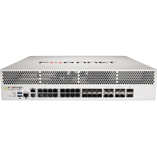 Fortinet FortiGate FG-1100E-DC Network Security/Firewall Appliance - 16 Port - 1000Base-X, 40GBase-X, 1000Base-T, 10GBase-X - 40 Gigabit Ethernet - 80 Gbit/s Firewall Throughput - SHA-256, AES (256-bit), TLS - FG-1100E-DC-BDL-809-36