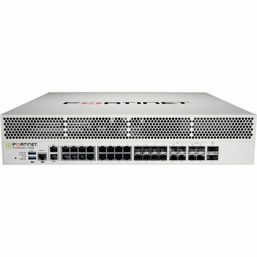 Fortinet FortiGate FG-1101E Network Security/Firewall Appliance - 16 Port - 1000Base-X, 40GBase-X, 1000Base-T, 10GBase-X - 40 Gigabit Ethernet - 80 Gbit/s Firewall Throughput - SHA-256, AES (256-bit), TLS - FG-1101E-BDL-809-36