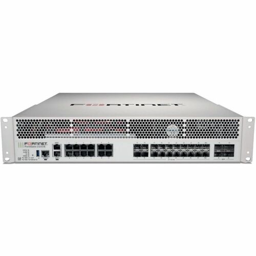 Fortinet FortiGate FG-2200E Network Security/Firewall Appliance - 12 Port - 40GBase-X, 10GBase-X, 1000Base-X, 1000Base-T - 40 Gigabit Ethernet - 158 Gbit/s Firewall Throughput - SHA-256, AES (256-bit), TLS - FG-2200E-BDL-809-36
