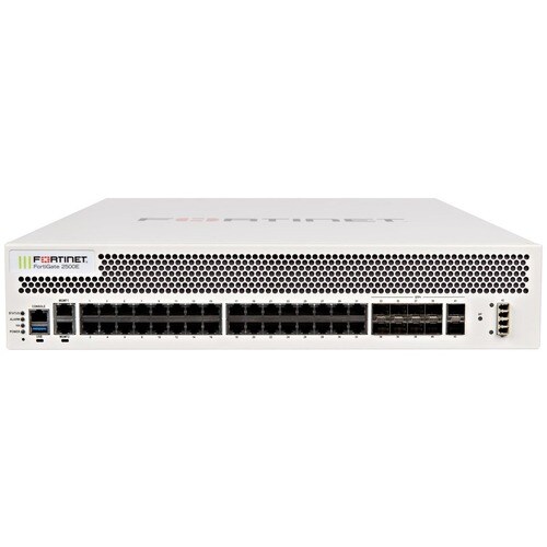 Fortinet FortiGate FG-2500E Network Security/Firewall Appliance - 32 Port - 10GBase-X, 1000Base-T - 10 Gigabit Ethernet - 150 Gbit/s Firewall Throughput - SHA-256, AES (256-bit), TLS 1.3, SSL - FG-2500E-BDL-809-36 - Image 2