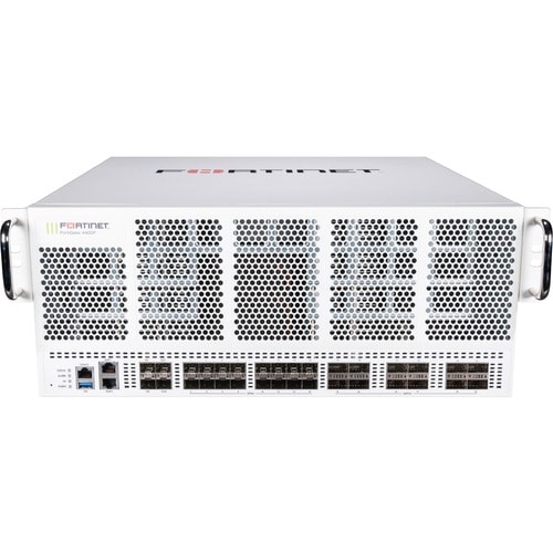 Fortinet FortiGate FG-4401F-DC Network Security/Firewall Appliance - 40GBase-X, 10GBase-X, 1000Base-X, 100GBase-X - 100 Gigabit Ethernet - 1150 Gbit/s Firewall Throughput - SHA-256, AES (256-bit), TLS 1.3, SSL - - FG-4401F-DC-BDL-809-60