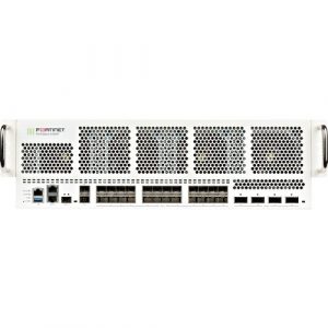 Fortinet FortiGate FG-6300F-DC Network Security/Firewall Appliance - 1000Base-X, 40GBase-X, 100GBase-X, 10GBase-X, 1000Base-T - 100 Gigabit Ethernet - 239 Gbit/s Firewall Throughput - SHA-256, AES (256-bit), TLS 1.3, SSL - FG-6300F-DC-BDL-809-60