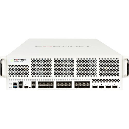 Fortinet FortiGate FG-6501F-DC Network Security/Firewall Appliance - 1000Base-X, 40GBase-X, 100GBase-X, 10GBase-X, 1000Base-T - 100 Gigabit Ethernet - 239 Gbit/s Firewall Throughput - SHA-256, AES (256-bit), TLS 1.3, SSL - FG-6501F-DC-BDL-809-60