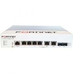 Fortinet FortiGate Rugged FGR-60F Network Security/Firewall Appliance - 6 Port - 1000Base-X, 1000Base-T - Gigabit Ethernet - 6 Gbit/s Firewall Throughput - SHA-256, SSL, TLS 1.3, AES (256-bit) - FGR-60F-BDL-809-60