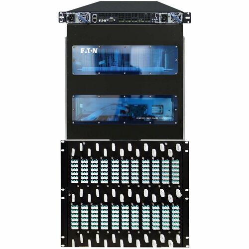 Eaton Robotic Fiber Panel System - 512 Multimode LC Fiber Ports - 512 Port(s) - 512 x Duplex - 10U High - Optical Fiber - Black - 19" - NRFP-500MM-CP - Image 2