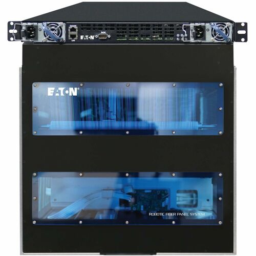 Eaton Robotic Fiber Panel System - 512 Multimode LC Fiber Ports - 512 Port(s) - 512 x Duplex - 10U High - Optical Fiber - Black - 19" - NRFP-500MM-CP