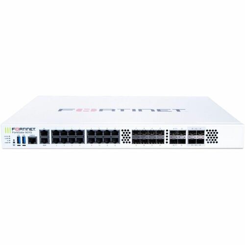Fortinet FortiGate FG-901G-DC Network Security/Firewall Appliance - AI/ML Security - 16 Port - 10GBase-X, 1000Base-T, 1000Base-X - 25 Gigabit Ethernet - 164 Gbit/s Firewall Throughput - SSL, AES - FG-901G-DC-BDL-950-60