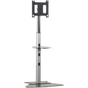 4FT - 7FT LARGE FP FLOOR STAND W UNIV BRACKET SILVER CUST PAYS FRT - PF1US