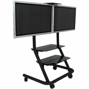 Chief PPD-2000 Dual Display Video Conferencing Cart - Up to 200lb Flat Panel Display - Black PPD2000