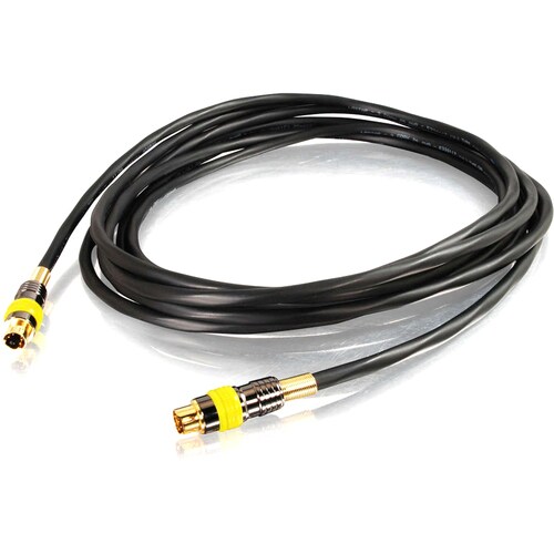 C2G 30ft Plenum-Rated S-Video Cable - mini-DIN Male S-Video - mini-DIN Male S-Video - 30ft - Black - 40780