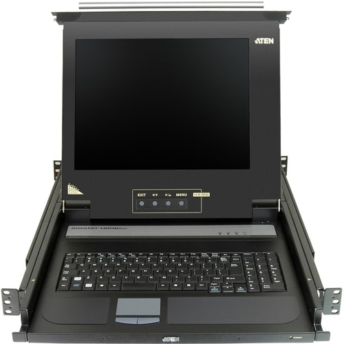 Aten 17" Single-Rail LCD Integrated Console-TAA Compliant - 1 Computer(s) - 17" Active Matrix TFT LCD - 1 x SPHD-15 Keyboard/Mouse/Video CL1000M - CL1000M