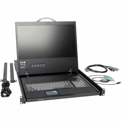 1U KVM RACK CONSOLE 19IN LCD KEYBOARD USB PS2 KVM SWITCH - B021-000-19 - Image 13