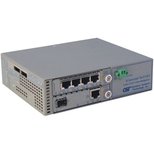 Omnitron Systems iConverter 8824-0-B Multiplexer - 4 x T1/E1 , 1 x 100Base-FX - 100Mbps Fast Ethernet, 1.544Mbps T1 , 2.048Mbps E1 8824-0-B