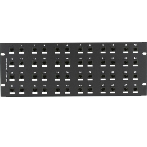 48-PORT CAT6 SURGE-PROTECTED PA TCH PANEL 4U - JSM116A