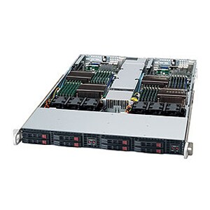 Supermicro SuperChassis SC809T-1200B Rackmount Enclosure - 1U - Rack-mountable - 8 Bays - 1200W - Black CSE-809T-1200B - CSE-809T-1200B