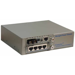 Omnitron Systems iConverter 6750-0-FK Fast Ethernet Media Converter - 5 x RJ-45 , 1 x SC Duplex - 10/100Base-TX, 100Base-FX - External 6750-0-FK - 6750-0-FK
