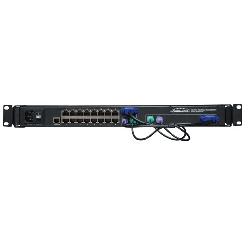 16PORT KVM RACKCONSOLE 19 LCD 1U KEYBOARD CAT5 100FT MAX - B070-016-19 - Image 2