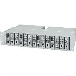 Black Box FlexPoint 14-Slot Media Converter Chassis - 2 x Number of Power Supplies Supported - Rack-mountable, Wall Mount, Standalone LMC200-2PS
