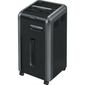 Fellowes 225CI CD/DVD CROSS CUT 20-SHEET 5/32X1-1/2IN BLACK/DARK SILVER 3825001