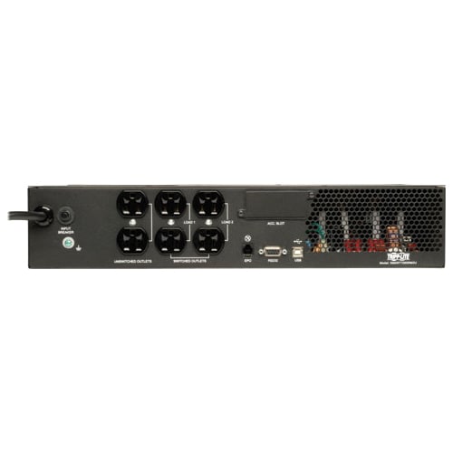 Eaton Tripp Lite Series TAA SmartPro 120V 1kVA 800W Line-Interactive Sine Wave UPS, 2U Rack/Tower, Network Card Options, LCD, USB, 6 Outlets - 1000VA/700W - 7 Minute Full - SM1000RM2UTAA - Image 3