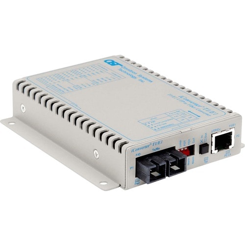 1X T1/E1 RJ45/RJ48 COPPER FIBER ICONVERTER SC SM 1310NM 30KM US AC - 8703-1-D
