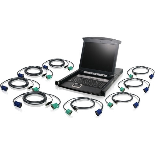 8PORT 17IN LCD COMBO KVM SWITCH W/USB KVM CABLES - GCL1808KITU