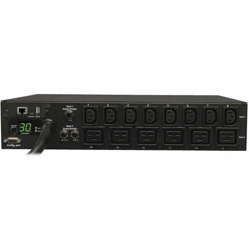 Eaton 5.5kW Single-Phase Switched PDU - LX Interface, 208/230V Outlets (8 C13 & 6 C19), L6-30P Input, 15 ft. (4.57 m) Cord, 2U Rack-Mount, TAA - 14 - - PDUMH30HV19NET - Image 3