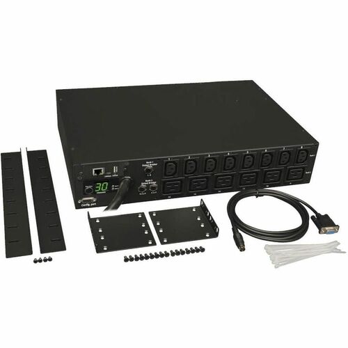 Eaton 5.5kW Single-Phase Switched PDU - LX Interface, 208/230V Outlets (8 C13 & 6 C19), L6-30P Input, 15 ft. (4.57 m) Cord, 2U Rack-Mount, TAA - 14 - - PDUMH30HV19NET - Image 4