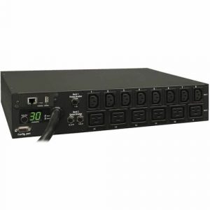 Eaton 5.5kW Single-Phase Switched PDU - LX Interface, 208/230V Outlets (8 C13 & 6 C19), L6-30P Input, 15 ft. (4.57 m) Cord, 2U Rack-Mount, TAA - 14 - - PDUMH30HV19NET