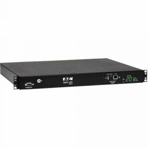 Eaton Tripp Lite Series 3.8kW Single-Phase Switched Automatic Transfer Switch PDU, Two 200-240V C20 Inlets, 8 C13 & 2 C19 Outputs, 1U, TAA - 10 - 1U Rack-mountable, - PDUMH20HVATNET