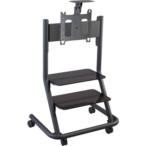 Chief Mobile Flat Panel Cart with 2 Shelves - For Displays 42-86" - Black - 200 lb Load Capacity - 2 x Shelf(ves) - 29.8" Width - Steel, - PPCKU - Image 2