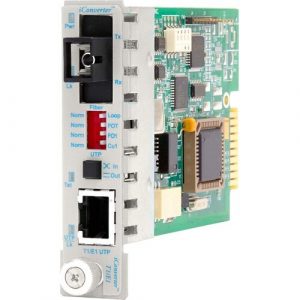 1X T1/E1 RJ45/RJ48 COPPER FIBERICONVERTER SC SM SF 15/13 40KM WIDE - 8711-2W