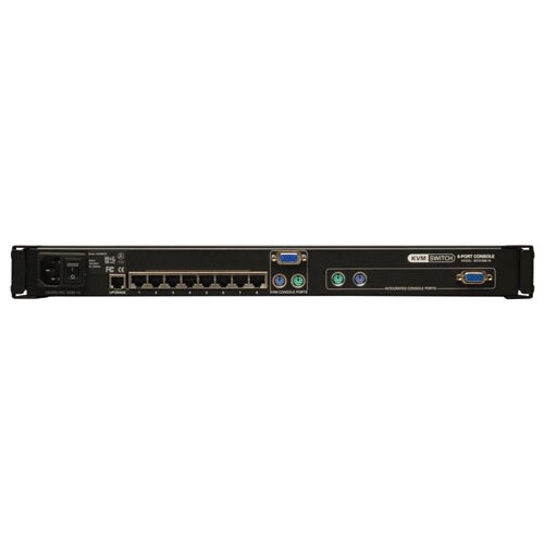8PORT KVM RACK CONSOLE 19 LCD 1U KEYBOARD CAT5 100FT MAX - B070-008-19 - Image 3