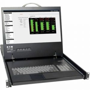 8PORT KVM RACK CONSOLE 19 LCD 1U KEYBOARD CAT5 100FT MAX - B070-008-19